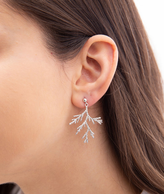 Coral Leaf Earrings