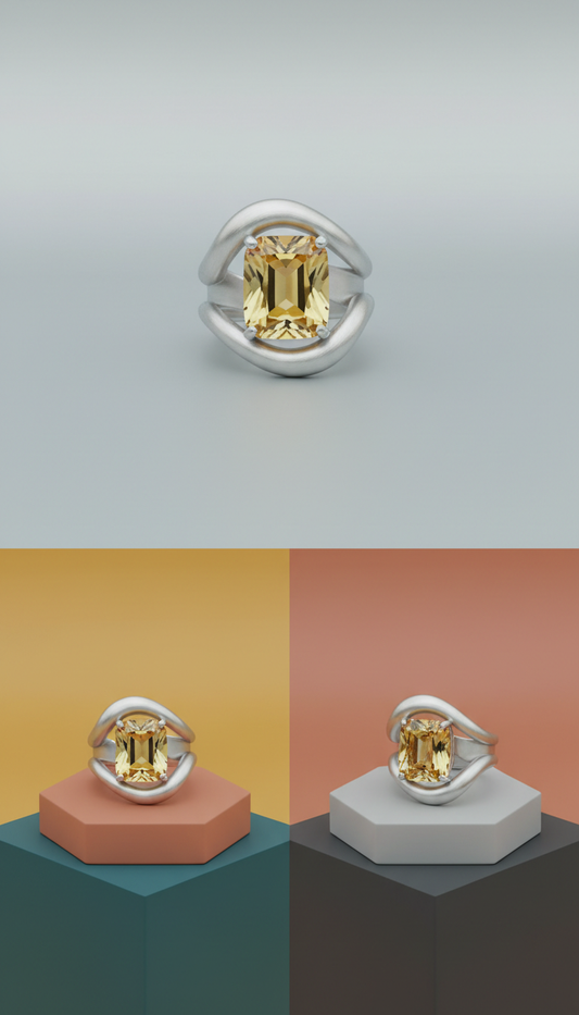 Sterling Silver Arc Ring