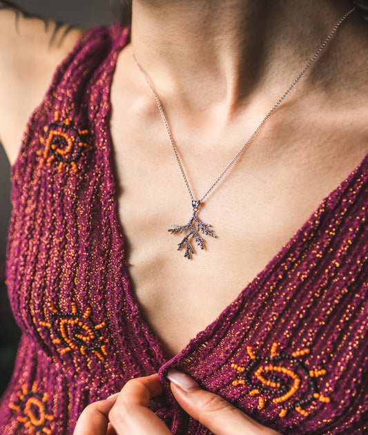 Coral Leaf Necklace