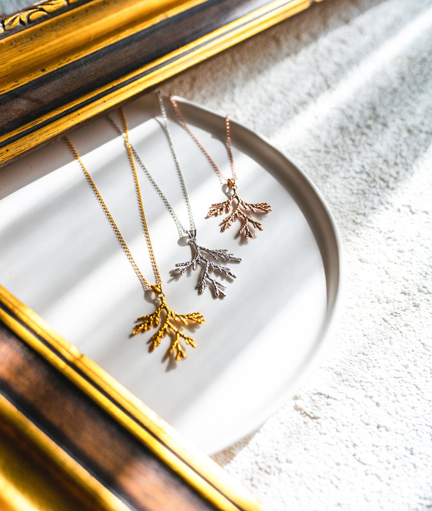 Coral Leaf Necklace