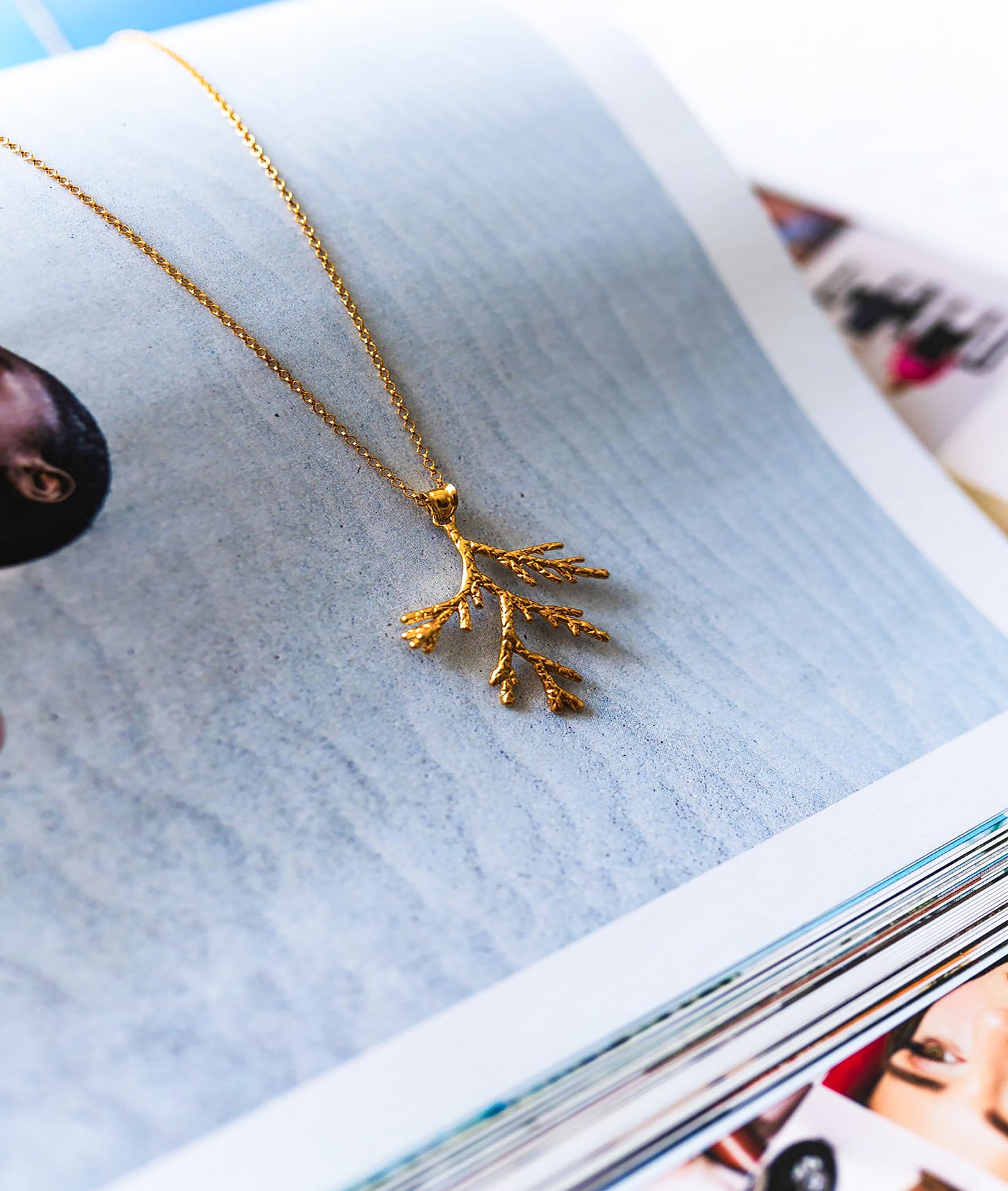 Coral Leaf Necklace