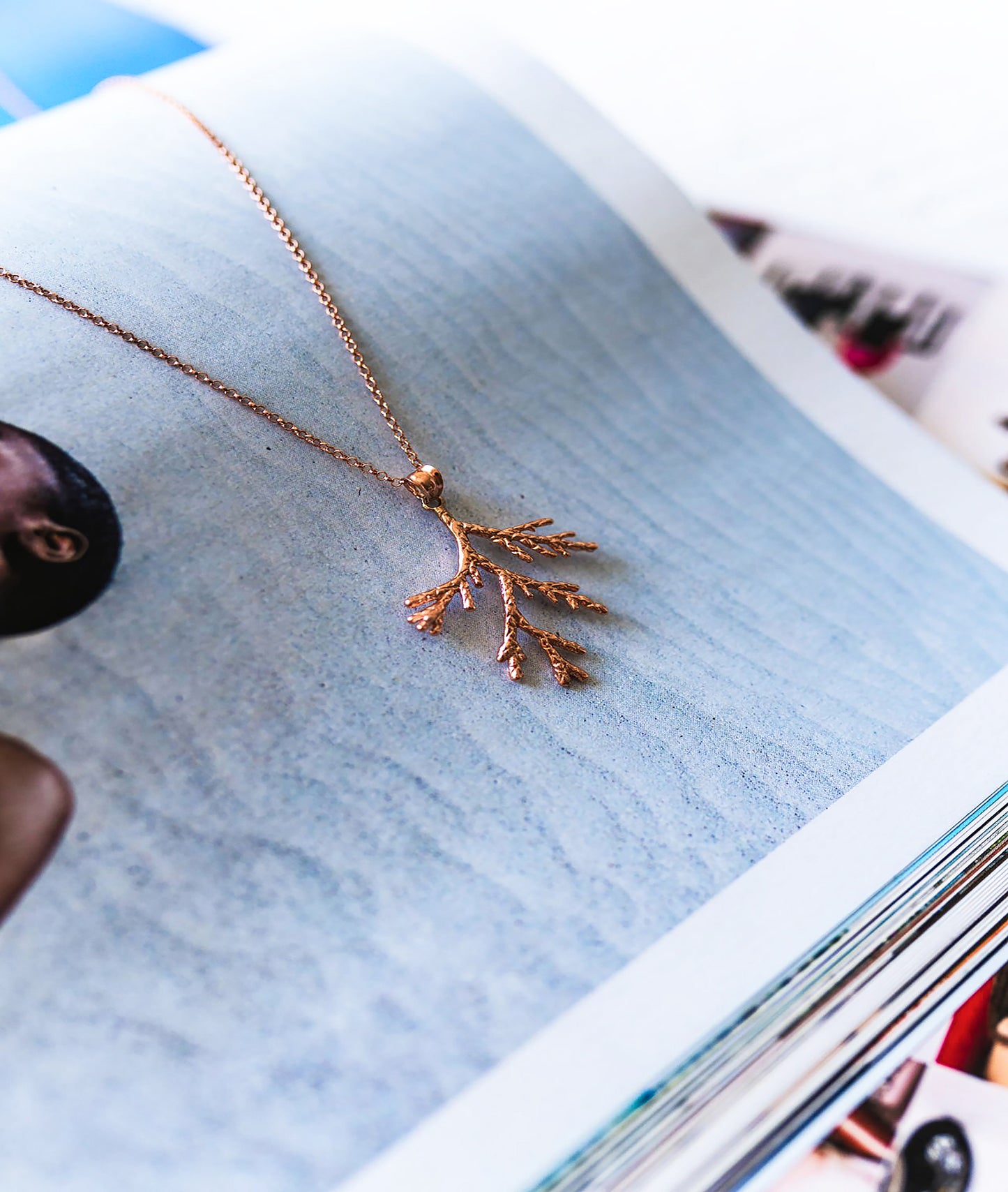 Coral Leaf Necklace