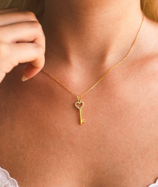 Heart Key Necklace