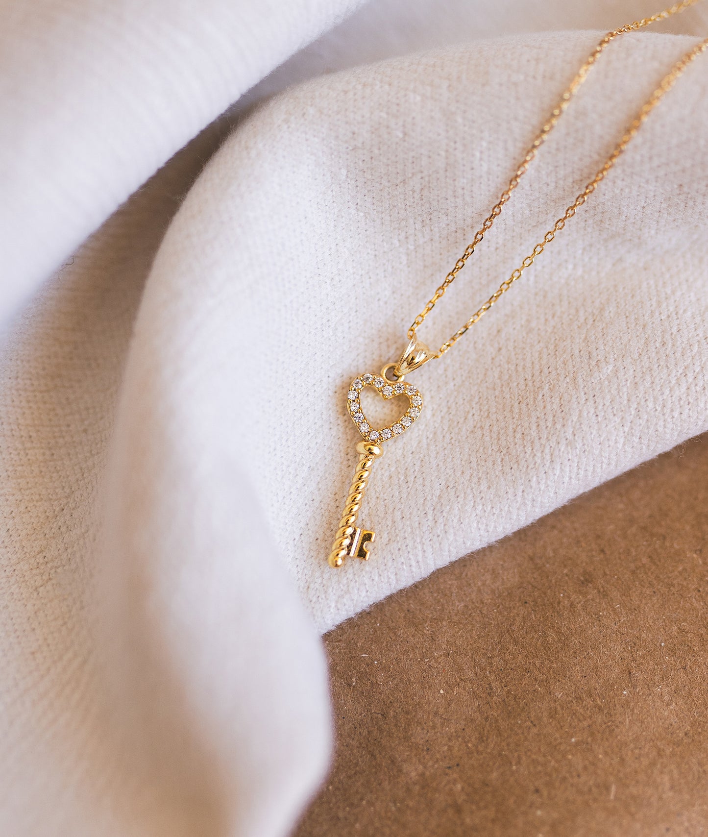 Heart Key Necklace